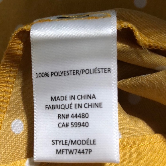 🎈Love Fire Yellow Polkadot Crop Top - Picture 4 of 4